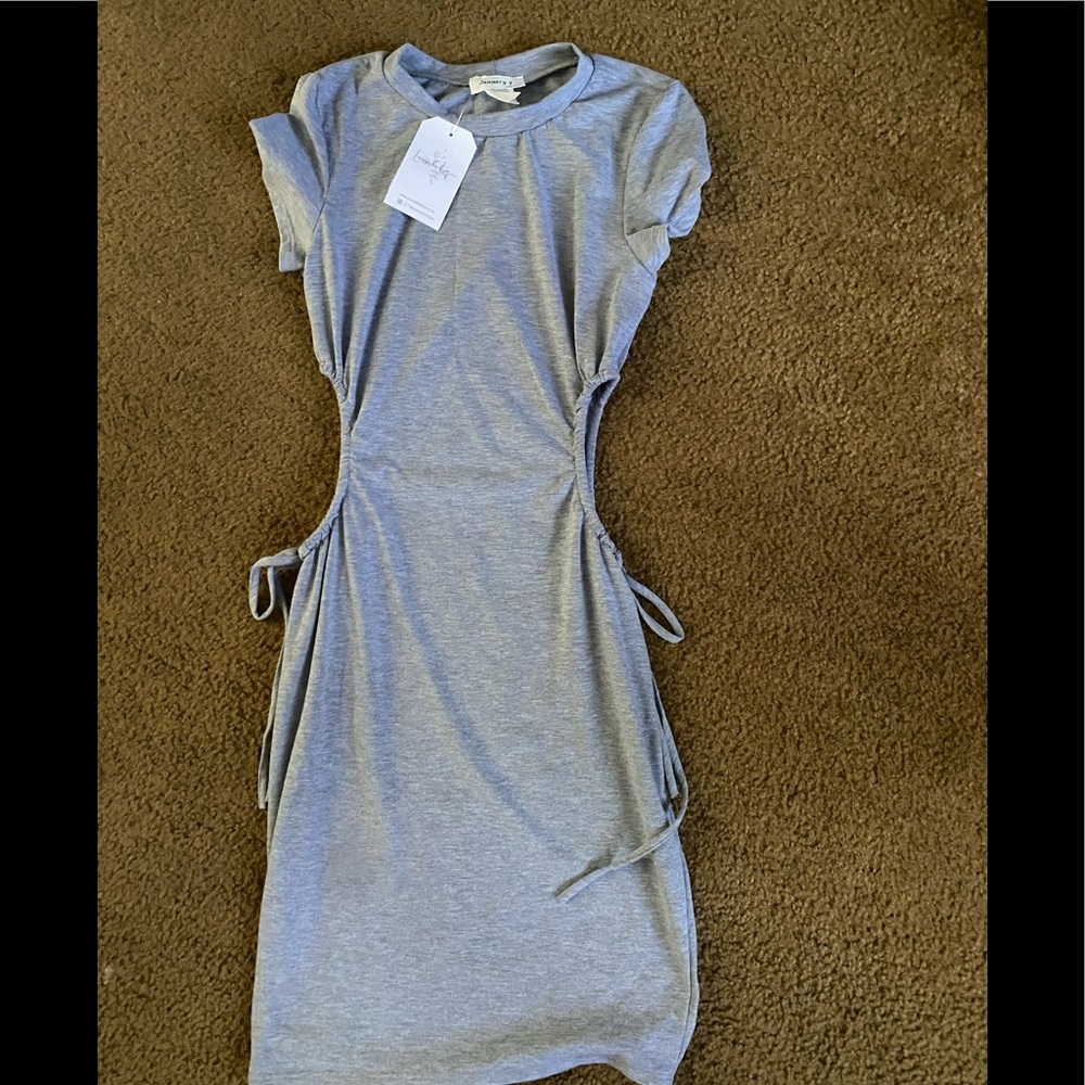 Grey dress with open sides